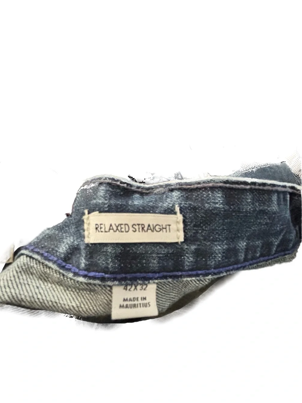 Calvin Klein Men's Washed Dark Blue Relaxed Jeans